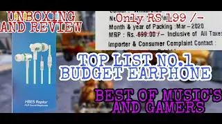 Top list no.1 ptron Hbe5 Raptor best budget earphone for music's and games unboxing