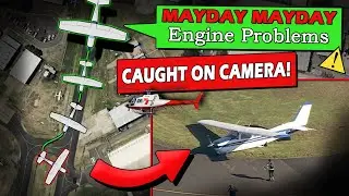 ENGINE OUT + BELLY LANDING | Nearly Hits Buildings during Emergency Landing!