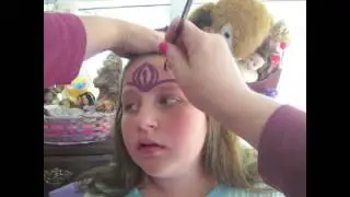 Super fast Princess Anna Inspired Crown Face Painting by Snowqueen