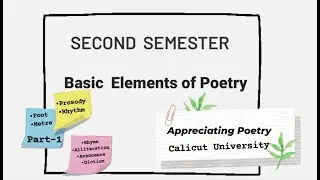 Appreciating Poetry: Basic Elements of Poetry | Rhythm, Foot, Metre, Rhyme, Alliteration