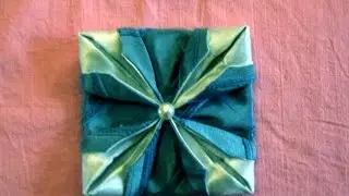 Цветы своими руками  оригами из ткани - схема Василек.