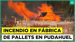Incendio en fábrica de pallets de Pudahuel: Predio se encuentra cerca de la zona afectada
