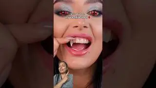 ⚠️FAKE FIRE⚠️Vampire Teeth🦷🩸#@molchanovamua#makeuptutorial#trending#extension#reels#asmrsounds