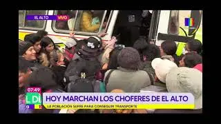 Choferes de la ciudad de El Alto se manifiestan