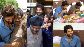 Liger Vijay Deverakonda With Puri Jagannadh and Charmee Visits Peddamma Thalli Temple In Hyderabad