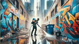 Graffiti Removal in a Toronto Alley: Round Two!