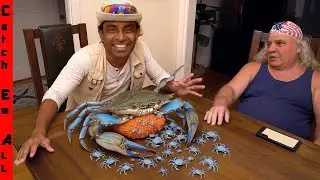 ГИГАНТСКИЙ ЛИНЯЩИЙ КРАБ ВАРЕНЫЙ С ЯЙЦАМИ В МЯГКОЙ СПАРУСЕ!