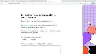 Learn Figma (free) Section1 Lesson 03 Figma Student License