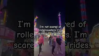 I will ride ANYTHING at a theme park but nothing at a fair😭 #rollercoaster #fair