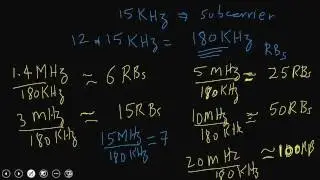 Как рассчитать блоки физических ресурсов (PRB) в LTE для заданной пропускной способности?