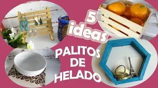 🍨 5 IDEAS DECORATIVAS CON PALITOS DE HELADO 🍧 : fáciles, rápidas y económicas