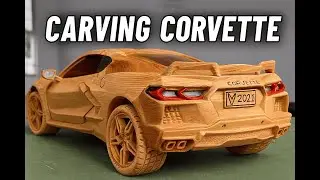 Handcrafted Wooden 2020 Chevrolet Corvette C8 Model | Stunning Mid-Engine Corvette Replica