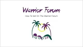how to sell on the warrior forum