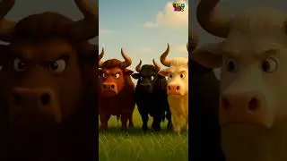 Unity Makes Us Strong | Three Bulls & Lion | Moral Story for Kids 🐂🦁