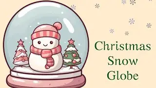 How to Draw a Christmas Snow Globe | Cute Snowman Drawing