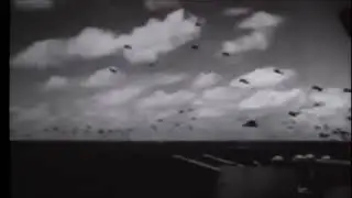 Japanese Air Attack on US Navy Aircraft Carrier Task Force Off Saipan Combat Action Footage WW2