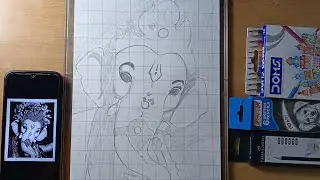 Pencil Sketch of Ganesh ji Tutorial part-1 . #ganeshji #artist #outline #artlovers #artwork