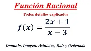 Funci&oacute;n Racional - An&aacute;lisis Completo - Ejercicio 1