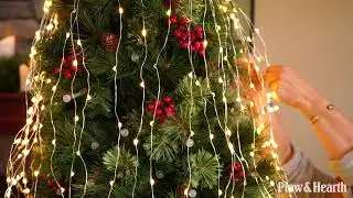Micro LED Cascade Lights, 720 Warm White LEDs, Electric, 4'5