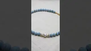 Pearls, Ceramics Bead, Gold Necklace -- by Bombyx House
