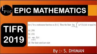 TIFR 2019 MATHEMATICS SOLUTION || EPIC MATHEMATICS