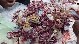 Meat Cutting Skills | Mutton Cutting Skills | Meat Cutting And Cooking | Mutton Curry | Mutton Gravy
