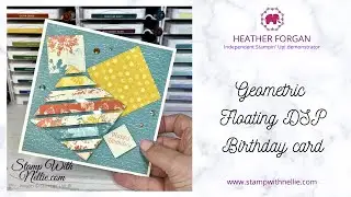 How to make a Floating Designer Series Paper panel for a geometric card with Inked Botanicals