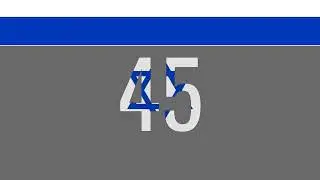 Countdown Timer 60 seconds Flag of Israel