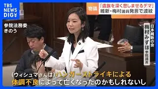 維新・梅村みずほ議員「ハンスト」発言で波紋　ウィシュマさん遺族ら「事実無根のデマ」強く抗議｜TBS&nbsp;NEWS&nbsp;DIG