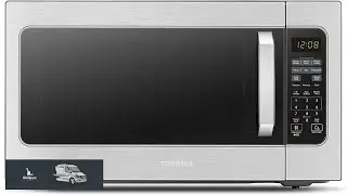 Toshiba ML EM62P(SS) Large Countertop Microwave with Smart Sensor 6 Menus Auto Defrost