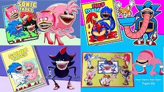 😈 Paper DIY 😈TOP 5 Making The Sonic Tapes📼SHIN SONIC Game Book❤️ Make Quiet Book 👹 Paper Play house