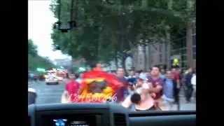 Attack on Real Madrid supporter by Barcelona Fan (Full video) agresion seguidor real madrid