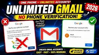 Unlimited Gmail Accounts on One Phone! No Phone Number Verification (2026) | Bengali Method