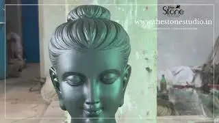 Black Resin Buddha Statue 3ft, www.thestonestudio.in