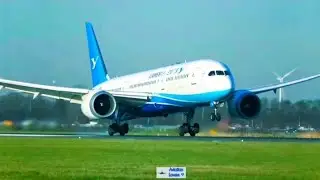 Xaimen Air Boeing 787-9 Dreamliner cool landing 😇😇💫✈️✈️✈️🎉🎉🎉😎😎😎