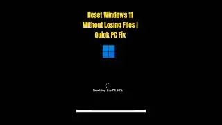 Reset Windows 11 Without Losing Files | Quick PC Fix #shorts #trending