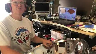 Tuning my steel drum (steelpan) by Pantuner Steve Lawrie