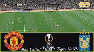 Manchester United vs Tigres UANL ⚽ Europa League Dream Match | PES 2021 Simulation