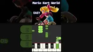 Mario Kart World - Title Screen (EASY Synthesia Piano Tutorial) #mariokartworld