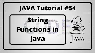 #54:- String Functions in Java in Hindi | Java Tutorial in Hindi