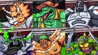 Все Боссы ЧЕРЕПАШКИ НИНДЗЯ TMNT: Shredder's Revenge - All Bosses