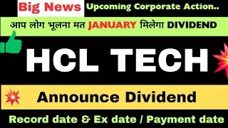 Hcl Tech Share Dividend news 2026 💥| Hcl Tech Share Dividend latest news | hcl tech Share news today