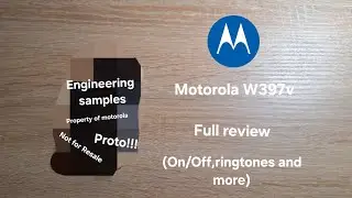 Motorola w397v prototype Review