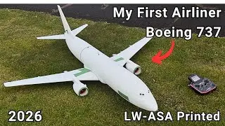 Giant Airliner Boeing 737 RC 3D Printed Jet model Maiden Flight