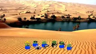 Apu Apustaja band at an oasis