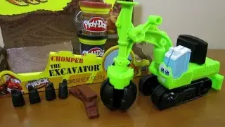 Play-Doh Diggin' Rigs Tonka Chuck | Friends Chomper the Excavator Playset by Hasbro Toys