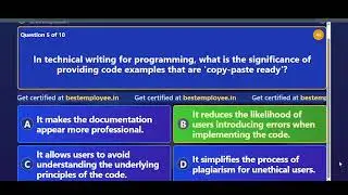 Top Technical Writing Questions to Win the Best Employee Certificate | Clear Communication at Work