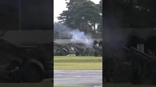 JGSDF Army Band plays the US field artillery March with 105mm cannons  #army #viral #105 #viral