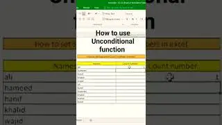 How to use unconditional function in Excel Fixed #editing #excel #excelsolutions #technology