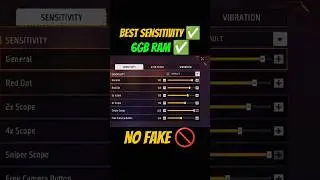 6gb Ram Free Fire Sensitivity Settings 2024 | Free Fire Headshot Setting 😤| 6gb Ram FF Sensitivity